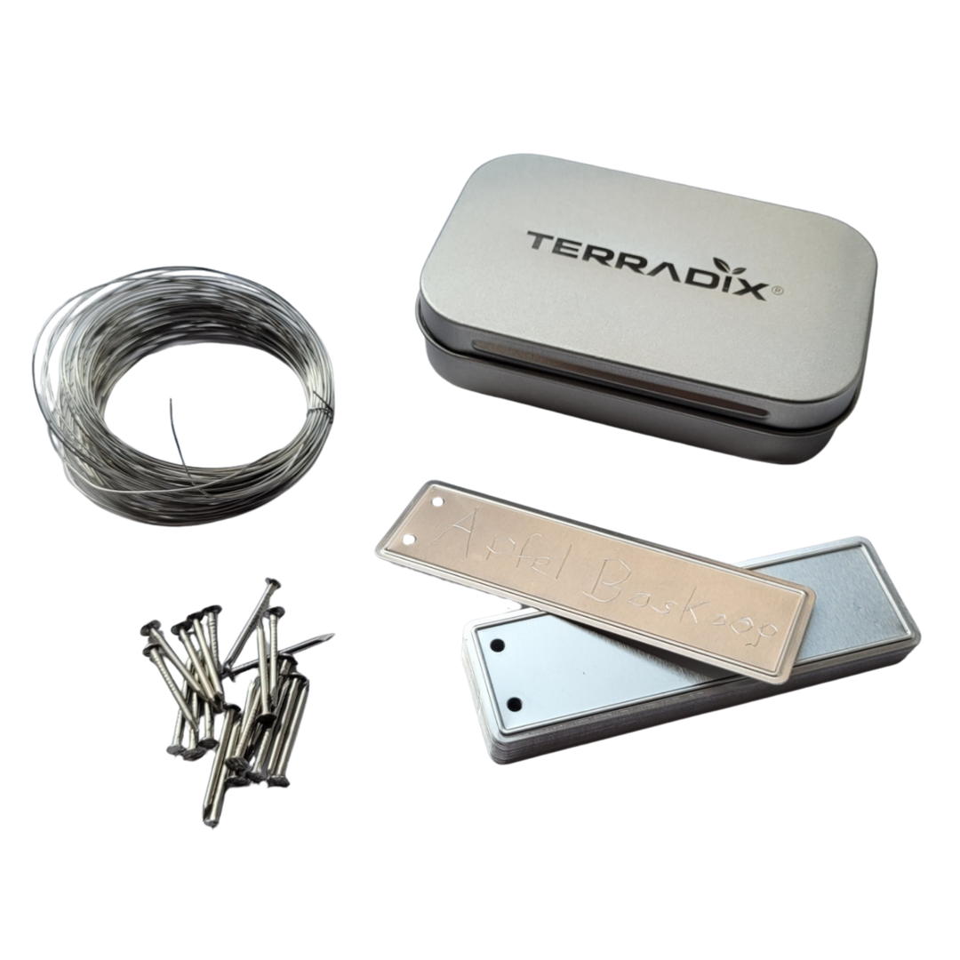 TERRADIX® Metalletiketten Set 25 Stück für Bäume und Sträucher