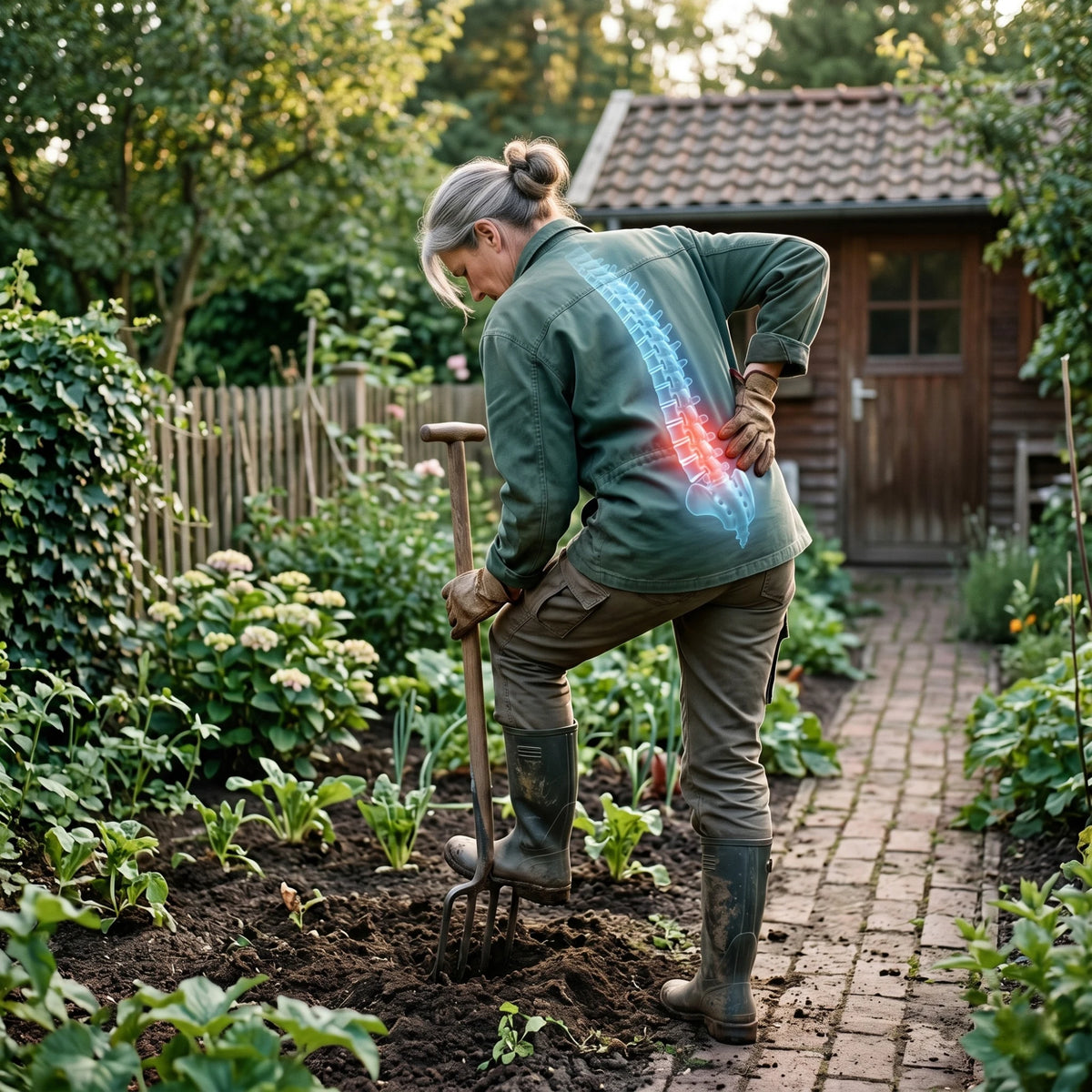 Hobby gardeners with back pain after gardening